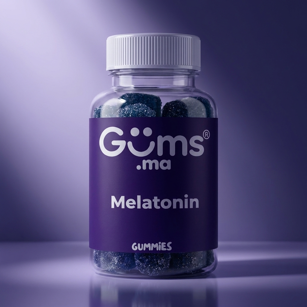 زجاجة Gums.ma Melatonin Gummies — صورة أمامية للتغليف
